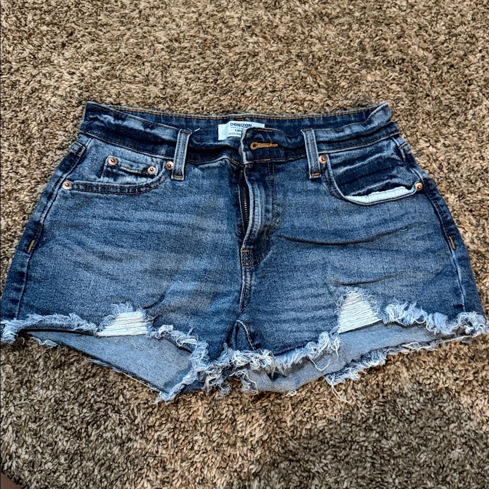 Denizen from Levi's Blue High-Rise Shorts. Size 4